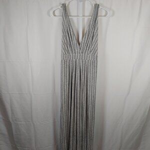 TART Size M Women's V Neck black and White Sleeveless Maxi Dress